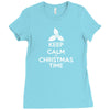 Keep Calm its Christmas Time Ladies Fitted T-Shirt