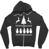 christmas scene reindeer funny Zipper Hoodie