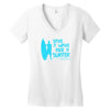 save a wave ride a surfer Women's V-Neck T-Shirt