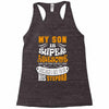 My Son Is Super Awesome His Stepdad Racerback Tank