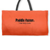 funny t shirt paddle faster. i hear banjo music rude tee offensive shi Weekender Totes
