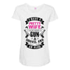 I Have a Pretty Wife I Also Have a Gun a Shovel and an Alibi Maternity Scoop Neck T-shirt
