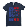 usa 2 Ladies Fitted T-Shirt
