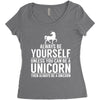 always be a unicorn Women's Triblend Scoop T-shirt