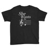 she wants the d black Youth Tee