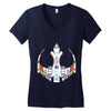 rebel ship Women's V-Neck T-Shirt