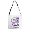 supporting the fighter, admiring the survivors, honoring the taken Adjustable Strap Totes