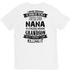 Super Cool Nana Of A Freaking Awesome Grandson V-Neck Tee