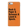 rock paper scissors lizard spock big bang theory geek nerd gift t shir iPhone 7 Case
