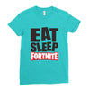 EAT SLEEP FORTNITE Ladies Fitted T-Shirt