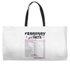 February Girl Facts Aquarius Weekender Totes