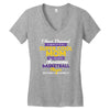 I Never Dreamed I'd Grow Up To Be A Super Cool Mom Of A Freaking Aweso Women's V-Neck T-Shirt