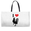 i love cock Weekender Totes