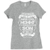 Super Cool Mommy Of A Freaking Awesome Son Ladies Fitted T-Shirt