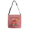 favorite hangout mamaws house Adjustable Strap Totes