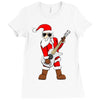 rock star santa claus father christmas Ladies Fitted T-Shirt