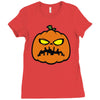 pumpkin zombie Ladies Fitted T-Shirt