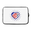 heart us flag 4th july fredom america usa Laptop cover