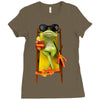 frog funny cocktail Ladies Fitted T-Shirt