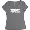 today i am mainly being a lazy bastard Women's Triblend Scoop T-shirt