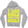 i like girls who like girls Zipper Hoodie