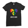 Love is Love Heart Ladies Fitted T-Shirt