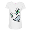 angry cartoon face Maternity Scoop Neck T-shirt