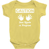 caution! jazz handsfunny jazz dance comic boogie camp trumpet Baby Bodysuit