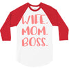 wife boss mom 3/4 Sleeve Shirt