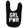 girl power white logo Baby Bibs