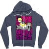 the beateggs !!! purple Zipper Hoodie