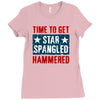 star spangled hammered Ladies Fitted T-Shirt