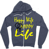 happy wife happy life Zipper Hoodie