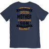 Super Cool Mother Of A Freaking Awesome Son V-Neck Tee
