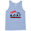 the goat white t shirt greatest of all time basketball baseball footba Tank Top