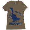 CHECK MEOWT CAT Ladies Fitted T-Shirt