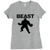 beast muscle guy workout Ladies Fitted T-Shirt