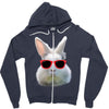 Easter Bunny Face Too Hip To Hop Zipper Hoodie