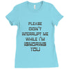 don't interrupt me Ladies Fitted T-Shirt