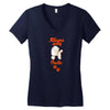 Sleeps With Poodle Women's V-Neck T-Shirt