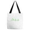 morning coffee heatbeat ekg Tote Bags