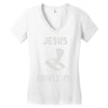 jesus drives me Women's V-Neck T-Shirt