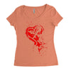 heartless splatter Women's Triblend Scoop T-shirt