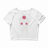 rose sugar skull Crop Top