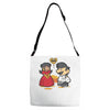 paper burgers Adjustable Strap Totes