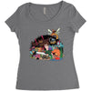drawing some insects Women's Triblend Scoop T-shirt