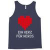 nerd shirt design  herz f&uuml;r nerds computer gaming fun big bang minecr Tank Top