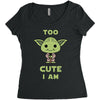 too cute i am Women's Triblend Scoop T-shirt
