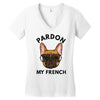pardon my french Women's V-Neck T-Shirt