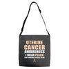 Uterine Cancer Awareness I Wear Peach For Some Special To Me Adjustable Strap Totes